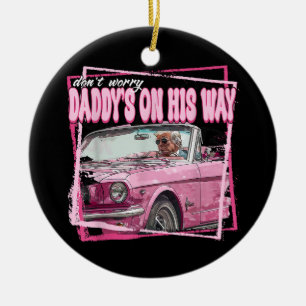 Lustiger Daddy's Home Trump Pink 2024 Holt Amerika Keramik Ornament
