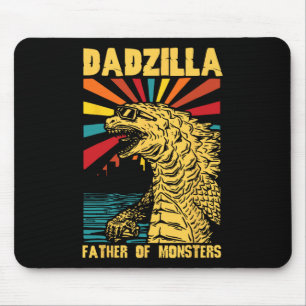 Lustiger Dadzilla Vater der Monster Vintage Vater Mousepad