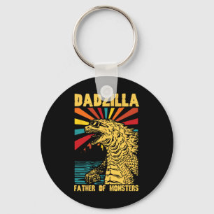 Lustiger Dadzilla Vater der Monster Vintage Vater Schlüsselanhänger