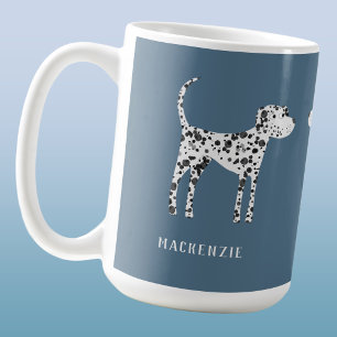 Lustiger Dalmatiner-Hund personalisiert Kaffeetasse