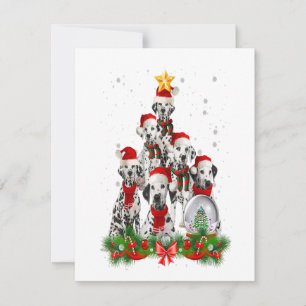 Lustiger Dalmatiner-Hund Weihnachtsbaum-Geschenk Einladung