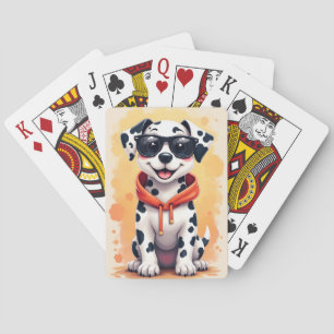 Lustiger Dalmatiner Kawaii Hund Spielkarten