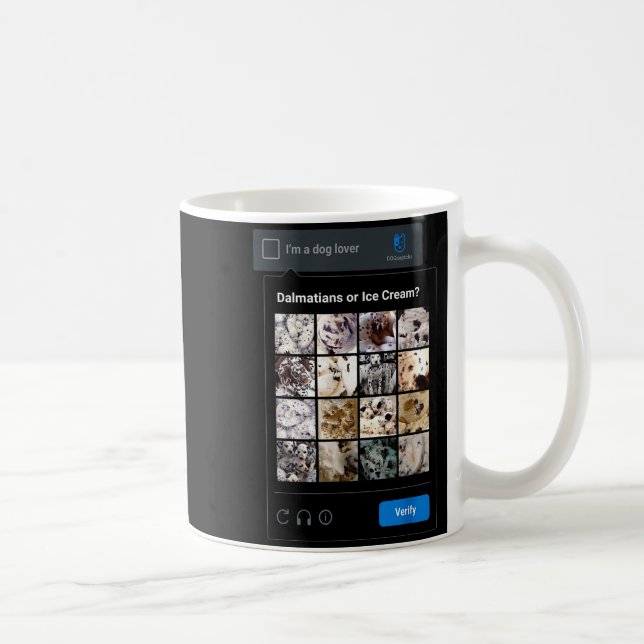Lustiger Dalmatiner oder Eiscreme-Meme Hundemama H Kaffeetasse (Rechts)