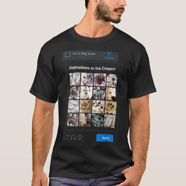 Lustiger Dalmatiner Oder Eiscreme-Meme-Hundemama H T-Shirt (Vorderseite)
