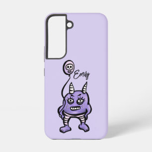 Lustiger Dämon Lila Cute Whimsigoth Name Samsung Galaxy Hülle