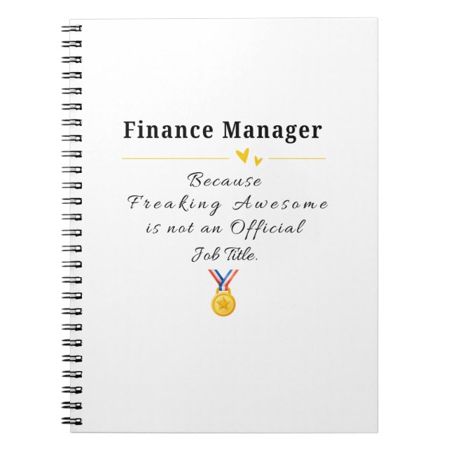 Lustiger Dank an den Finanzmanager Notizblock (Vorderseite)