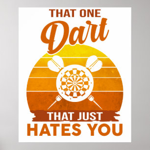 Lustiger Dart-pfeil Dart-Spieler Dort Dart-Design  Poster
