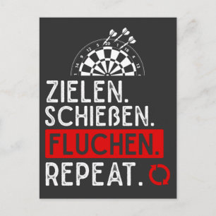 Lustiger Dart Spruch Dartscheiben Probleme Darts M Postkarte