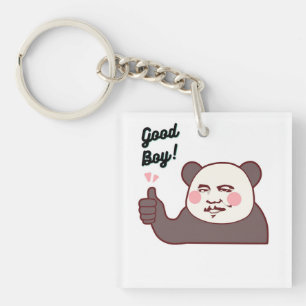 Lustiger Daumen Hoch Panda Meme Schlüsselanhänger