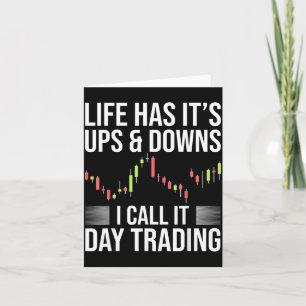 Lustiger Day-Trader Börsenhandel Spruch Karte