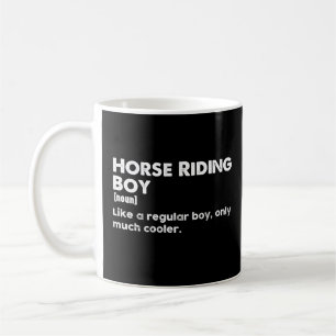 Lustiger Definition Equestrian Jungen Reitet Pferd Kaffeetasse