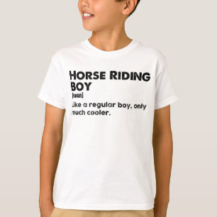 Lustiger Definition Reitschüler Jungen Reiter T-Shirt