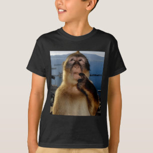 Lustiger denkender Affe Meme neugieriger Affe Brai T-Shirt