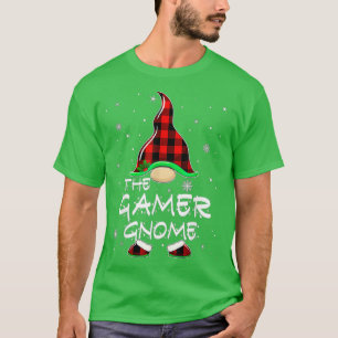 Lustiger Der Gnom Roter Buffalo Karierter Weihnach T-Shirt