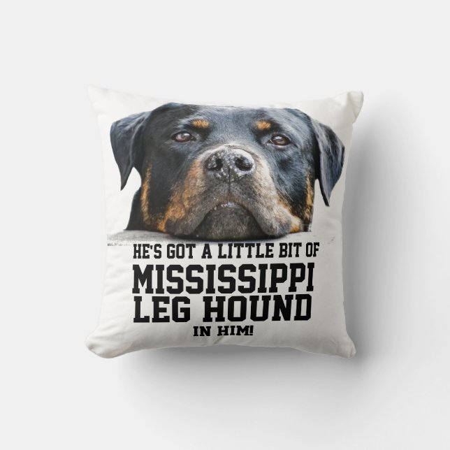 Lustiger des Weihnachten Mississippi Hund Kissen (Vorderseite)