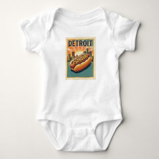 Lustiger Detroit Coney Dog für Foodies Baby Strampler