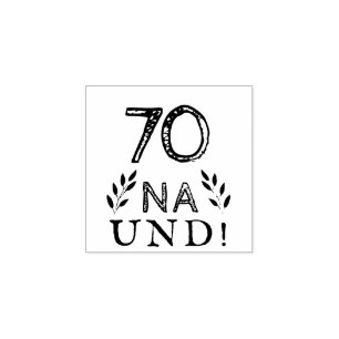 Lustiger Deutsch Deutscher 70 Na und 70. Geburtsta Gummistempel
