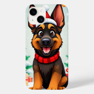 Lustiger Deutscher Schäferhund Festliches Weihnach Case-Mate iPhone 14 Hülle