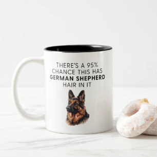 Lustiger Deutscher Schäferhund-Haar Zweifarbige Tasse
