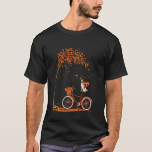 Lustiger Deutscher Schäferhund Herbst Blätter Radf T-Shirt