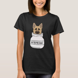 Lustiger Deutscher Schäferhund Süß Antidepressivum T-Shirt