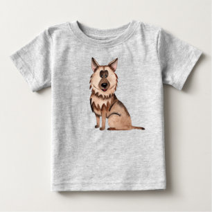 Lustiger deutscher Schäferhund-Welpe Baby T-shirt