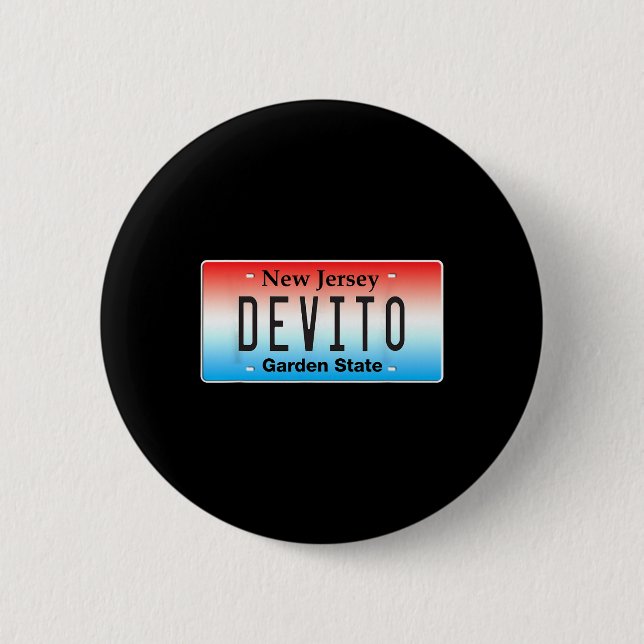 Lustiger Devito New Jersey Italienisch Amerikanisc Button (Vorderseite)