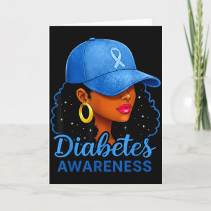 Lustiger Diabetes-Aufklärungsmonat Schwarze Frauen Karte
