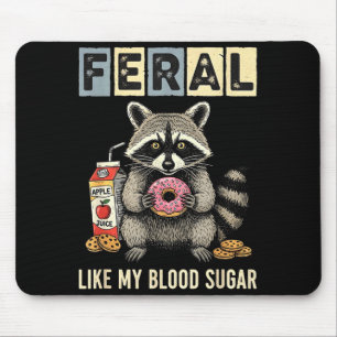 Lustiger Diabetes-Waschbär-Humor Typ Eins Insulin- Mousepad