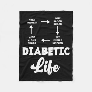 Lustiger Diabetiker Typ-1-Diabetes T1D Diabetes Fleecedecke
