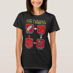 Lustiger Diabetiker Typ 1 Lebenszyklus Lustiger Di T-Shirt