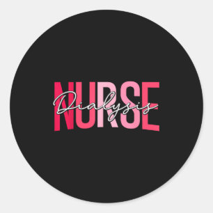 Lustiger Dialyse-Krankenpfleger Nephrologie-Pflege Runder Aufkleber