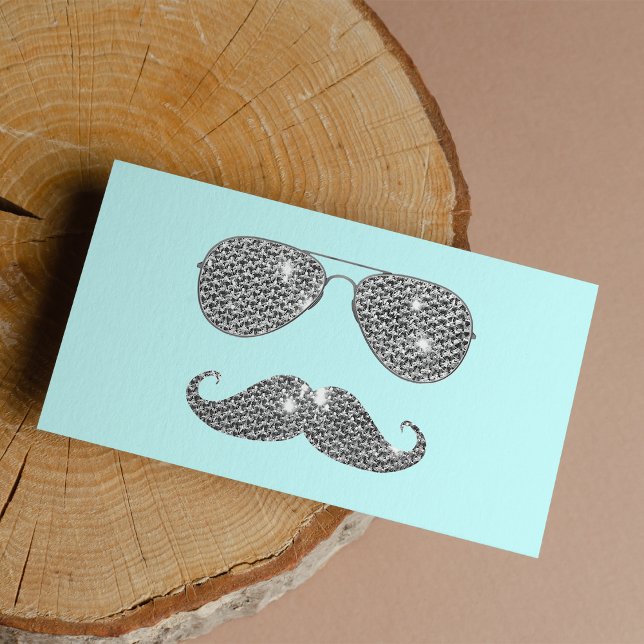Lustiger Diamant-Schnurrbart mit Brille (Funny Diamond Mustache With Glasses)