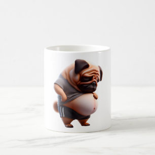 Lustiger dicker Mops Chonk Hund fetter Mops Hundel Kaffeetasse