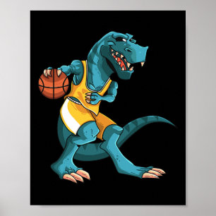 Lustiger Dino spielt Sketll T-Rex Liebhaber Player Poster
