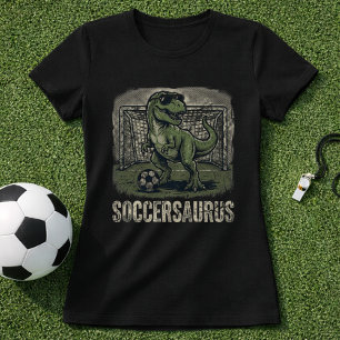 Lustiger Dino-Torwart beim Fußball T-Shirt