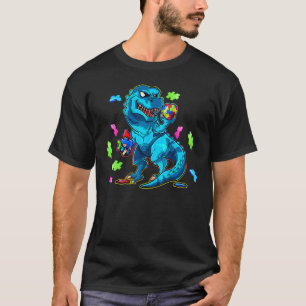 Lustiger Dinosaurier Autismus Kinder Dinosaurier T T-Shirt