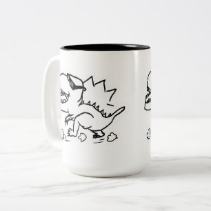 Lustiger Dinosaurier Becher - Cooler T-Rex mit Son Zweifarbige Tasse