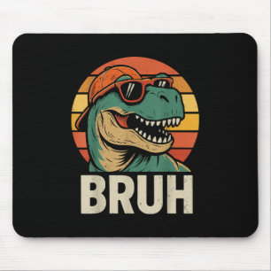 Lustiger Dinosaurier Bruh Meme Vintage T-Rex  Mousepad