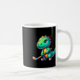 Lustiger Dinosaurier Feldhockeyspieler Cooles Team Kaffeetasse