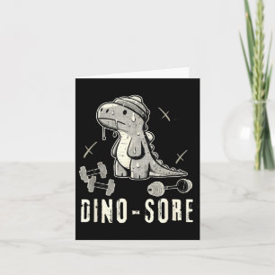 Lustiger Dinosaurier Fitnessstudio T-Rex Bodybuild Dankeskarte