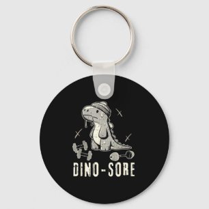 Lustiger Dinosaurier Fitnessstudio T-Rex Bodybuild Schlüsselanhänger
