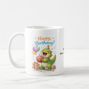 Lustiger Dinosaurier Geburtstags-Mug – „Zeit zu fe Kaffeetasse