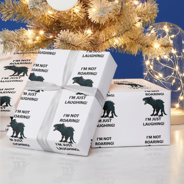Lustiger Dinosaurier Geschenkpapier (Feiertage)