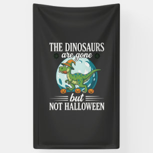Lustiger Dinosaurier Halloween Hexe Grafik Banner