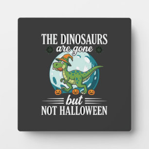 Lustiger Dinosaurier Halloween Hexe Grafik Fotoplatte