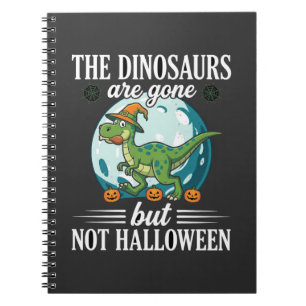 Lustiger Dinosaurier Halloween Hexe Grafik Notizblock