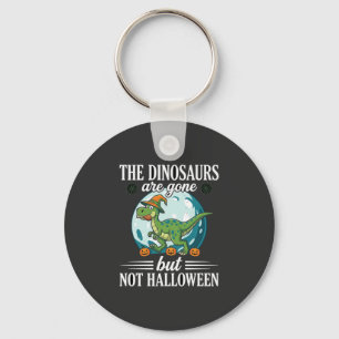 Lustiger Dinosaurier Halloween Hexe Grafik Schlüsselanhänger