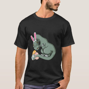 Lustiger Dinosaurier Hase Frohe Ostern Ei Niedlich T-Shirt