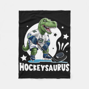Lustiger Dinosaurier-Hockey-Junge Hockeysaurus Fleecedecke